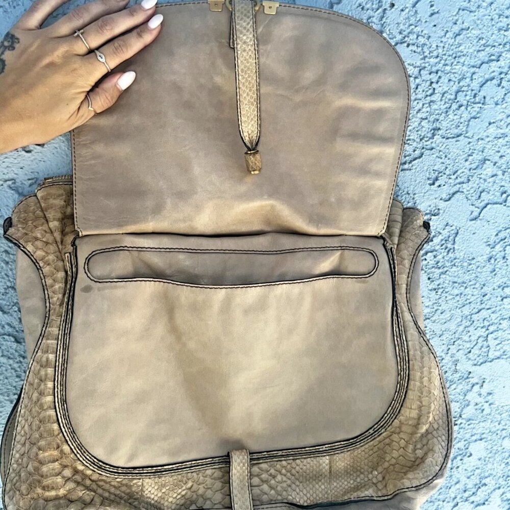 Chloe Marcie Python Large Shoulder Bag, Chloe Bag… - image 3